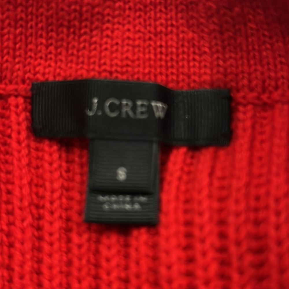 NWOT J Crew Red Vest Pullover Sweater Sz S - Picture 10 of 11